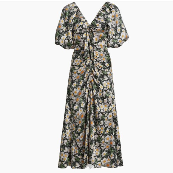 Cinq à Sept Cosmo Flowers Brenton Floral Midi-Dress - Picture 4 of 8